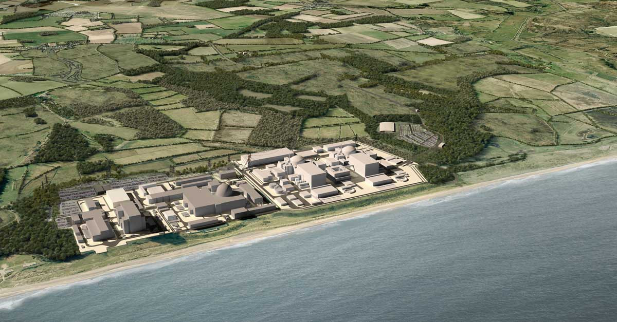 Representation of the Sizewell C nuclear power station (image EDF)