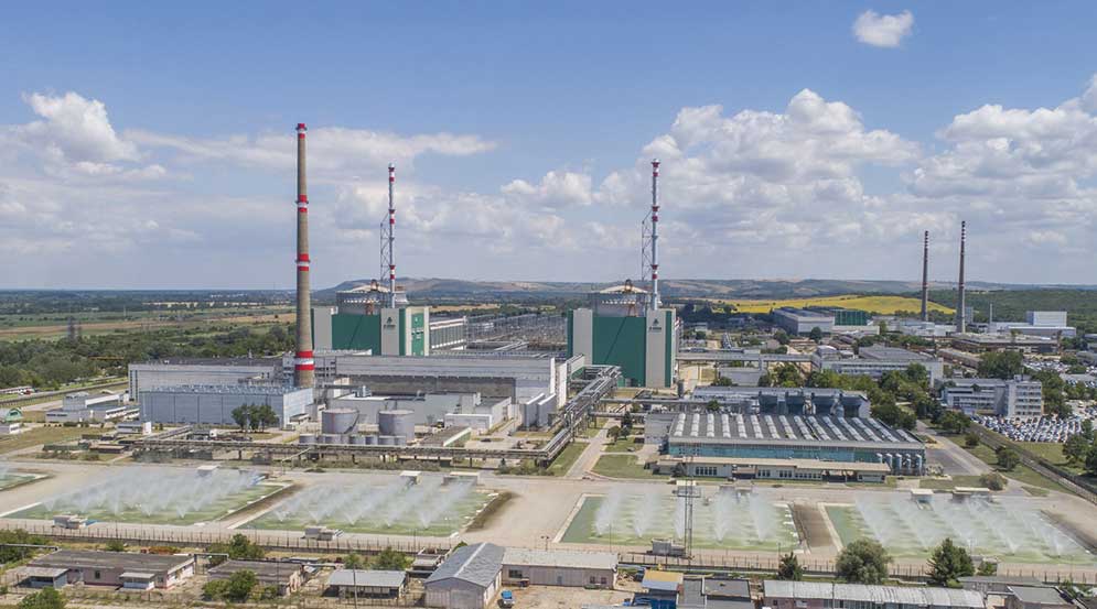 photo aérienne de la centrale de Kozloduy en Bulgarie